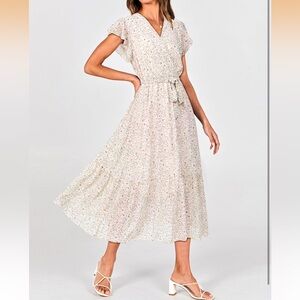 Elegant Floral Midi Dress